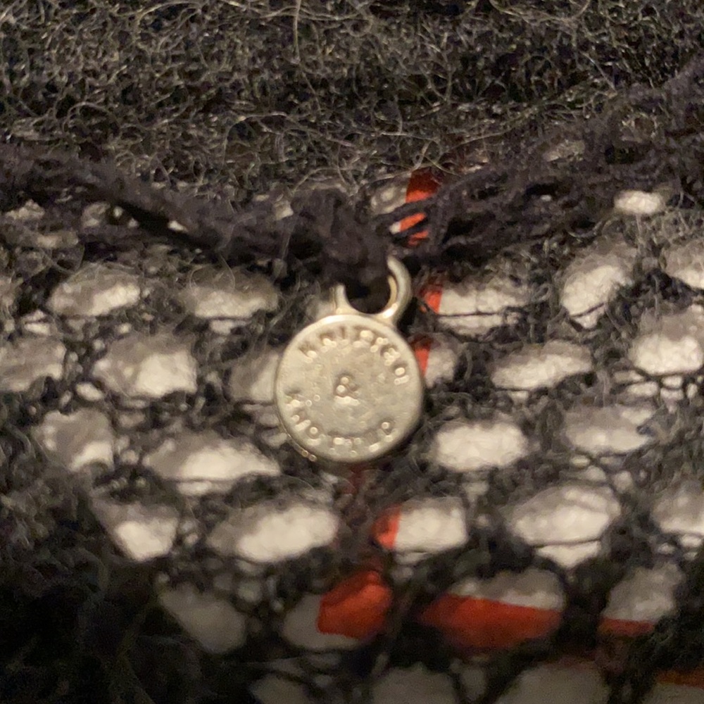 Knitted and Knotted delicate charcoal colored crop sweater. - Picture 5 of 6